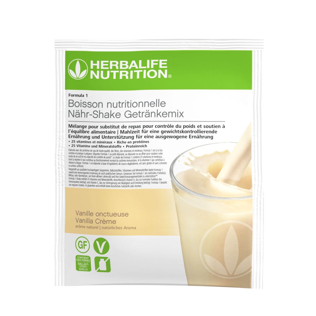 Herbashopping.eu - Sachets de Formula 1 nouvelle génération - Boisson Nutritionnelle Vanille Onctueuse lot de 7 sachets de 26 g