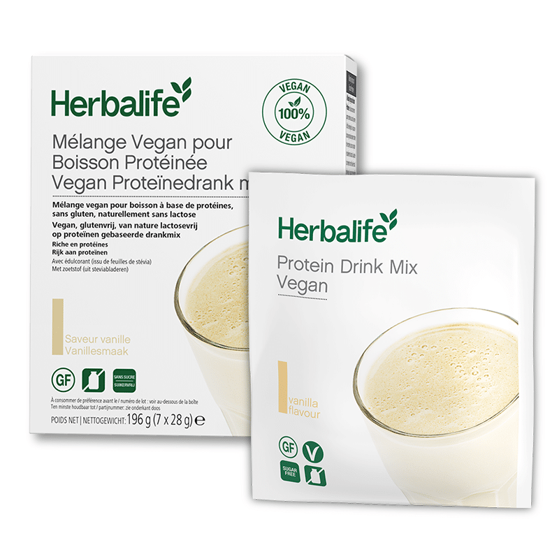 Herbashopping.eu - Mélange Vegan pour Boisson Protéinée Vanille 7 sachets de 28g