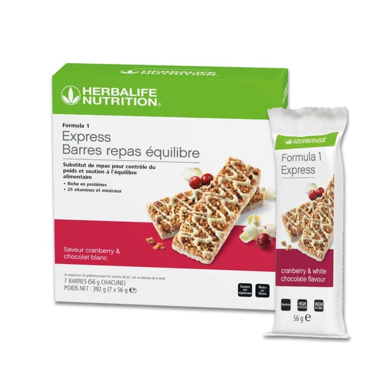 Barres Repas Équilibre Formula 1 Express Saveur Cranberry & Chocolat Blanc 7 x 56g 10 Herbashopping.eu - Barres Repas Équilibre Formula 1 Express Saveur Cranberry & Chocolat Blanc 7 x 56g